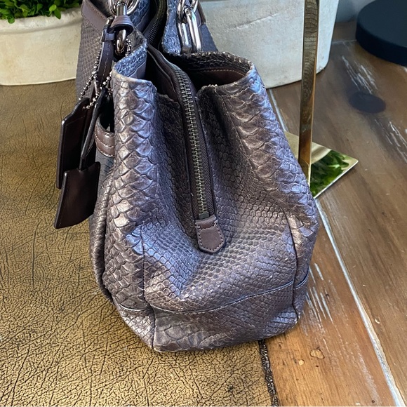 Coach Chelsea Jayden Bronze Exotic Metallic Brown Shoulder Bag - Picture 4 of 15